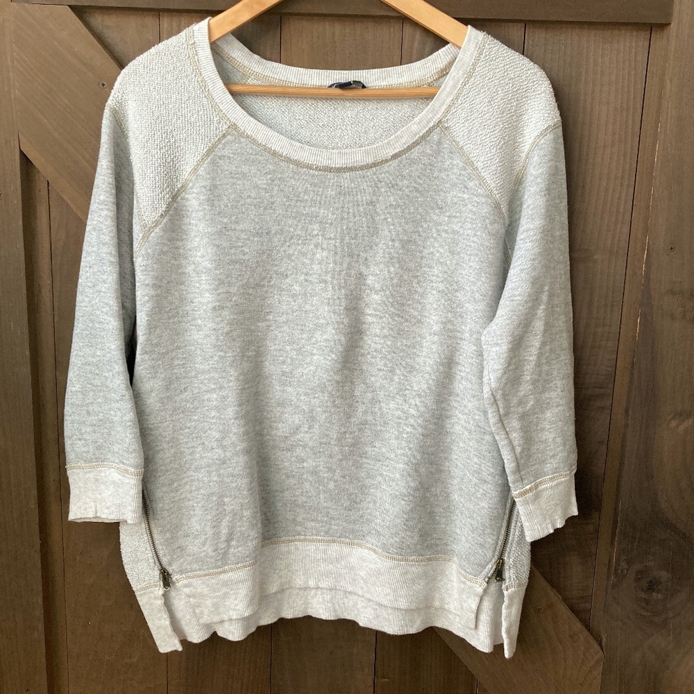 American Eagle Outfitters grey sweatshirt with side zippers size Large